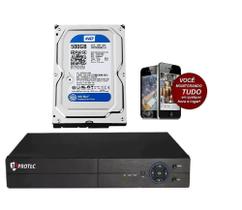 Dvr gravador 4 canais Full hd + hd 500GB