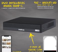 Dvr gravador 8 canais mhdx Full hd intelbras + hd 1tb AFC