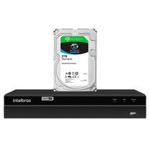 DVR Gravador de vídeo Intelbras 4 canais MHDX 1204 Detecção Inteligente de Movimento HD SkyHawk 2TB