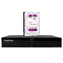 DVR Gravador de Vídeo Tudo Forte TFHDX 3316 16 Canais com Detecção Facial e de Movimento + HD 4TB Purple