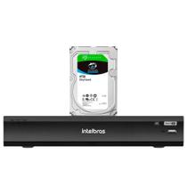 DVR Gravador Digital de vídeo Intelbras IMHDX 5108 4k 8 Canais Detecção de veículos e pessoas compressão de video H.265+ + HD SkyHawk 4TB