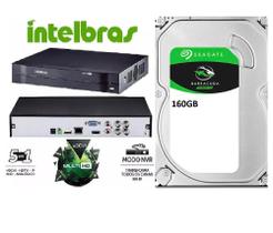 Dvr gravador INTELBRAS 4 canais Full hd + hd 160GB