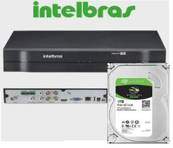 Dvr gravador INTELBRAS 4 canais Full hd + hd 1TB