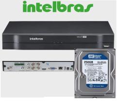 Dvr gravador INTELBRAS 4 canais Full hd + hd 250GB