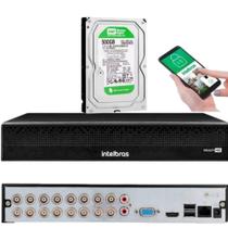 Dvr Gravador Stand Alone Intelbras MHDX 1016c de 16 canais com 500gb e Detecção inteligente Pessoas
