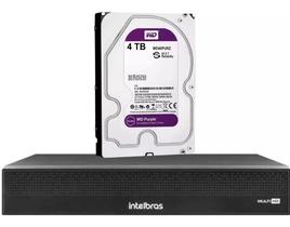 Dvr Intelbras 16 Canais Intelig Vídeo C/ Wd Purple 4t