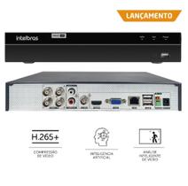 DVR Intelbras MHDX 1204 4 Canais 1080p Lite Compressão de vídeo H.265 Detecção Inteligente
