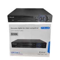 DVR Para 8 Câmeras Gravador Digital de Video 5 em 1 Digital IT-BLUE SC9298 - ELE286 - Itblue