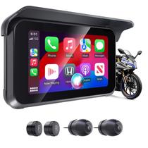 DVR para Moto 7JI 5" à Prova d'Água com Câmeras Duplas 1080P e TPMS