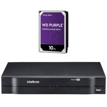 DVR Stand Alone 08 Canais 1080P LITE MULTI HD MHDX 1108 + HD 10 TB Purple Intelbras