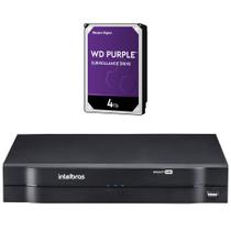DVR Stand Alone 08 Canais 1080P LITE MULTI HD MHDX 1108 + HD 4 TB Purple Intelbras