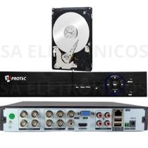 Dvr Stand Alone 8 Ch Protec Full Hd 1080n com Aplicativo Qr Code Remoto + HD 320GB