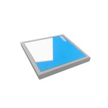 (E-1)Expositor Base Quadrada com Espelho 17CM - BRANCA