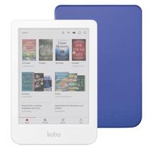 E-Reader Kobo Clara Colour 6" impermeável branco com capa azul