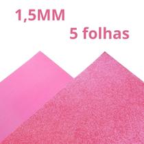 E.v.a 1,5mm 40x48 glitter rosa neon / c/5fl / ibel