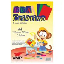 E.V.A Criativo A4 5 Cores 5 Folhas - VMP