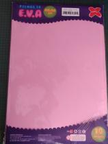 E.V.A placas 40x60cm pacote com 10 rosa bb - Make +