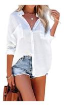 E0303-Saída Praia Camisa Camisão Lisa Elegante Plus Size E0303-Saída Praia Camisa Camisão Lisa Elegante Plus Size