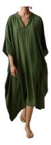 E1601-Vestido Feminino Plus Size Saída Praia Festa Natal Solto