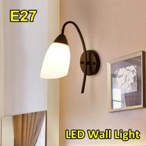 E27 Modern LED Luz de parede Quarto Arandelas Lâmpadas de parede de cristal