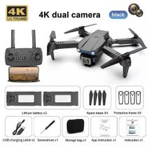 E99 Pro Drone Tamanho Profissional com Câmera para Gravação e Fotos 4K, Wi-fi, Fácil Controle,