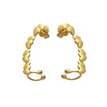 Ear Cuff com Corações Duplos Folheado em Ouro 18K SoftJoias Ear Cuff com Corações Duplos Folheado em Ouro 18K SoftJoias