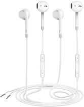 Earbuds Fones de ouvido com fio Zetuti com microfone e plugue de 3,5 mm Earbuds Fones de ouvido com fio Zetuti com microfone e plugue de 3,5 mm