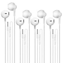 Earbuds Headphones SHDKJXH, pacote com 4 fios e microfone branco Earbuds Headphones SHDKJXH, pacote com 4 fios e microfone branco