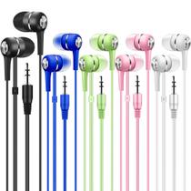 Earbuds Headphones Yoley, pacote de 10 para crianças em idade escolar, multicolorido