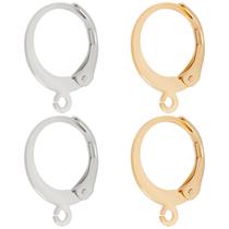 Earring Findings Beebeecraft Leverback banhado a ouro 24K, 100 unidades Earring Findings Beebeecraft Leverback banhado a ouro 24K, 100 unidades
