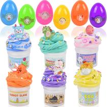 Easter Slime Easter Basket Stuffers, pacote com 6 ovos pré-cheios Easter Slime Easter Basket Stuffers, pacote com 6 ovos pré-cheios