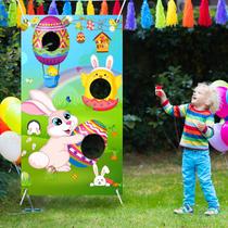 Easter Toss Game Skylety com 4 pufes para adolescentes e adultos