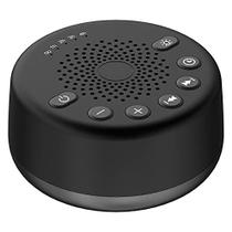 Easysleep Sound White Noise Machine com 25 sons calmantes e luzes noturnas com função de memória 32 níveis de volume e 5 temporizador de sono alimentado por AC ou USB para relaxamento do sono (Black-No Light)