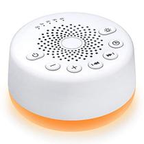 Easysleep Sound White Noise Machine com 25 sons calmantes e máquinas de som de luzes noturnas com função de memória 32 níveis de volume e 5 temporizador de sono alimentado por AC ou USB para relaxamento adormecido ...