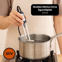 Ebulidor de Água Elétrico 127V Portátil Rabo Quente 500W Aquecedor Ferve Água Rápido Ebulidor de Água Elétrico 127V Portátil Rabo Quente 500W Aquecedor Ferve Água Rápido