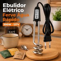 Ebulidor Elétrico Aquecedor de Água 500W 127V Ferve Rápido Portátil Compacto para Café Chá Uso Prático e Fácil de Guardar Ebulidor Elétrico Aquecedor de Água 500W 127V Ferve Rápido Portátil Compacto para Café Chá Uso Prático e Fácil de Guardar
