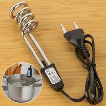 Ebulidor Elétrico Ferve Água Rabo Quente 500w 127v E 220v Portátil Viagem Camping Acampamento