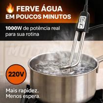 Ebulidor Elétrico Ferve Água Rápido 1000W- 220V