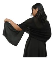 Echarpe Lenço Preto Festa Casamento