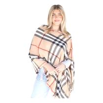 Echarpe Xale 18gate Cachecol Lenço Xadrez Pashimina Franjas