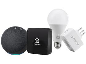 Echo 4ª Geração Smart Speaker com Alexa - Amazon + Kit Casa Inteligente Positivo Smarthome
