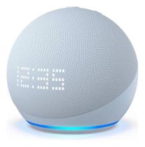 Echo Dot 5 Geração com Relógio ul - Som e Controle por Voz