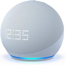 Echo Dot 5ª Geração Com Relógio - Smart Speaker com Alexa - Display de LED - Azul Claro