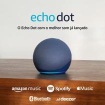 Echo Dot 5ª Geração Smart Speaker com Alexa Bluetooth WIFI caixa de som Assistente Virtual