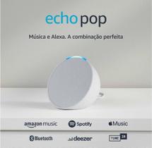 Echo Pop Smart speaker compacto com som envolvente e Alexa Cor Branca