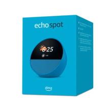 Echo Spot com Alexa (Geração mais recente) Despertador inteligente com som vibrante Cor AZUL