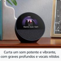 Echo Spot com Alexa (Geração mais recente) Despertador inteligente com som vibrante Cor Preta