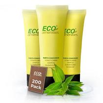 ECO Amenities Shampoo Condicionador, 200 PACK, Mini Tamanho 1 Onça - Shampoo Travel Size e Condicionadores Conjuntos, Mini Shampoo & Condicionador Conjuntos - 2 em 1 Shampoo & Condicionador, Perfume de Chá Verde