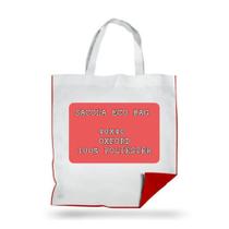 Eco bag 40x40 vermelha e branca para sublimação 10 unidades Eco bag 40x40 vermelha e branca para sublimação 10 unidades