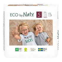 Eco by Naty Pull Ups - Calças Hipoalergênicas e Sem Químicos, Puxa-Ups Altamente Absorventes e Eco Friendly para Meninos e Meninas (Tamanho 5 80 Contagem)